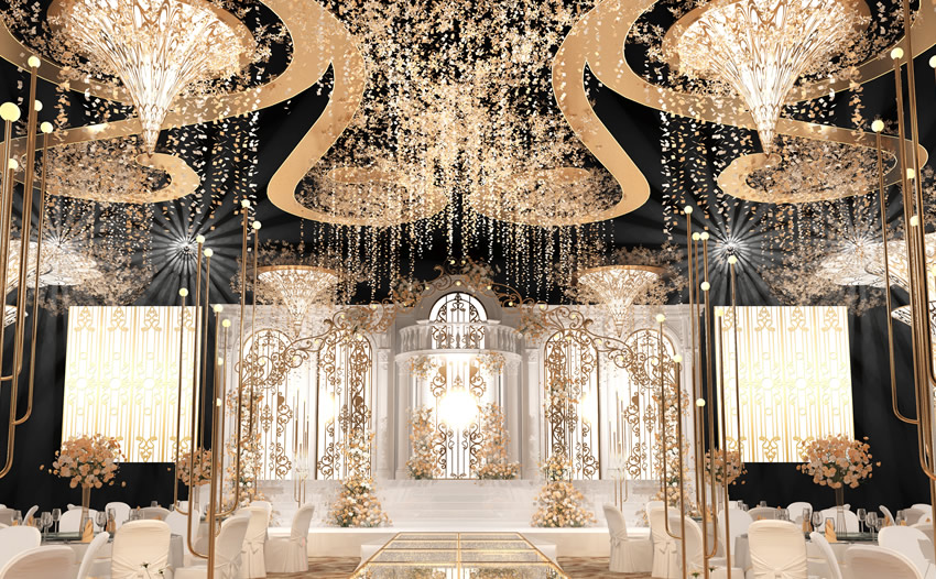 哈巴河花木兰喜事汇金色大厅效果展示